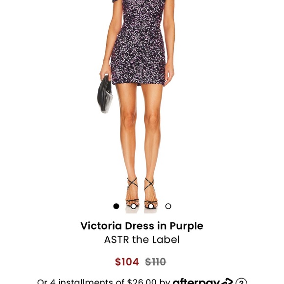 Astr purple sequin dress - Picture 3 of 4